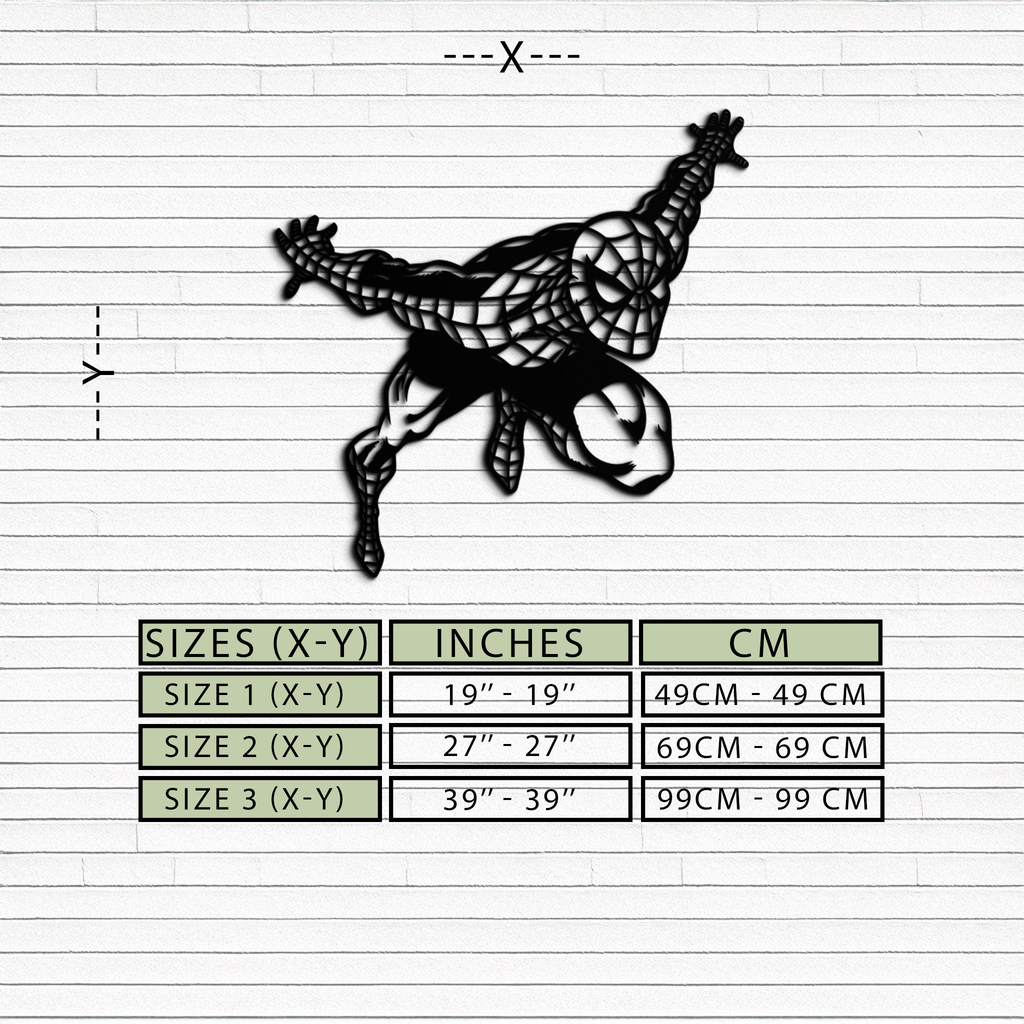 Spider-Man Metal Wall Art - Geometric Superhero Wall Decor - KAF155