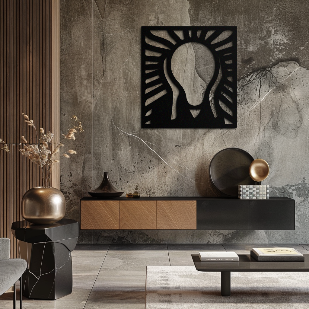 The Scream Metal Wall Art - Minimalist Expressionist Decor- KAF179
