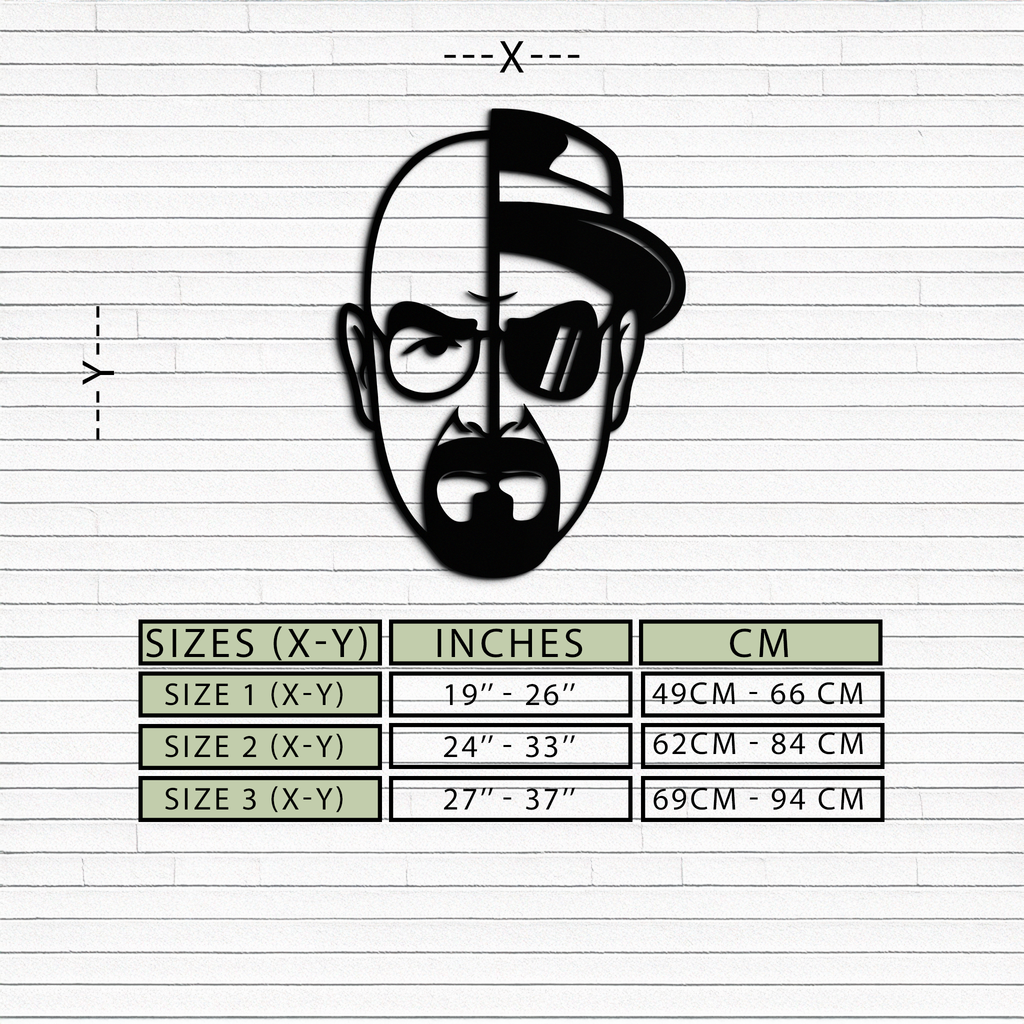 Walter White Metal Wall Art - Iconic TV Show Decor- KAF183
