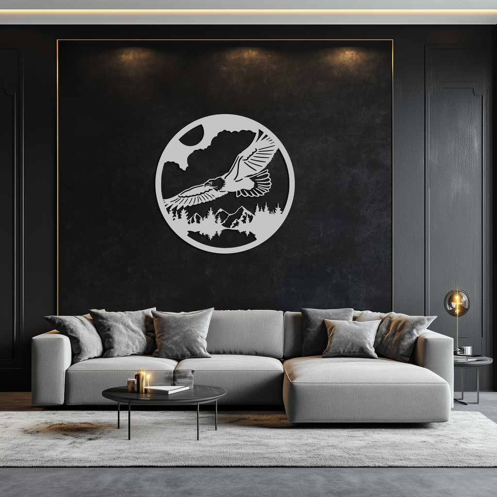 Majestic Eagle Metal Wall Art - Nature-Inspired Decor - KAF201