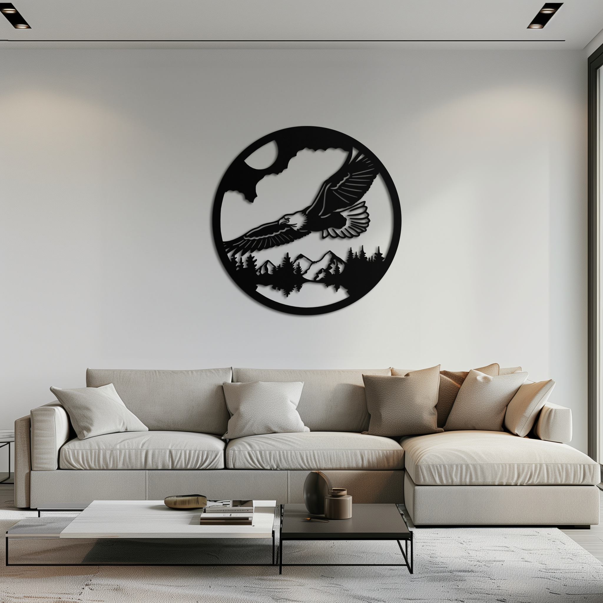 Majestic Eagle Metal Wall Art - Nature-Inspired Decor - KAF201