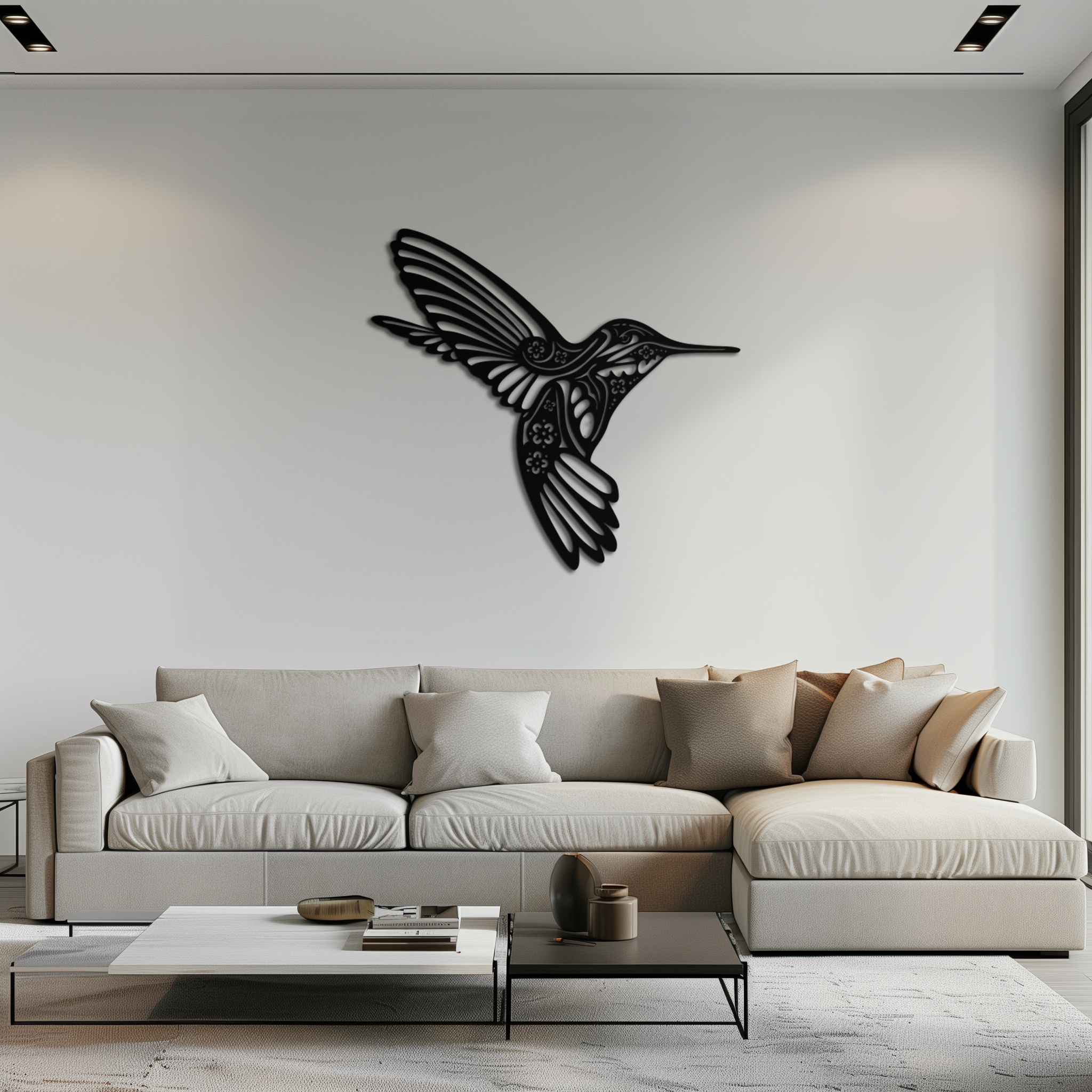 Hummingbird Metal Wall Art - Elegant Nature-Inspired Decor - KAF203