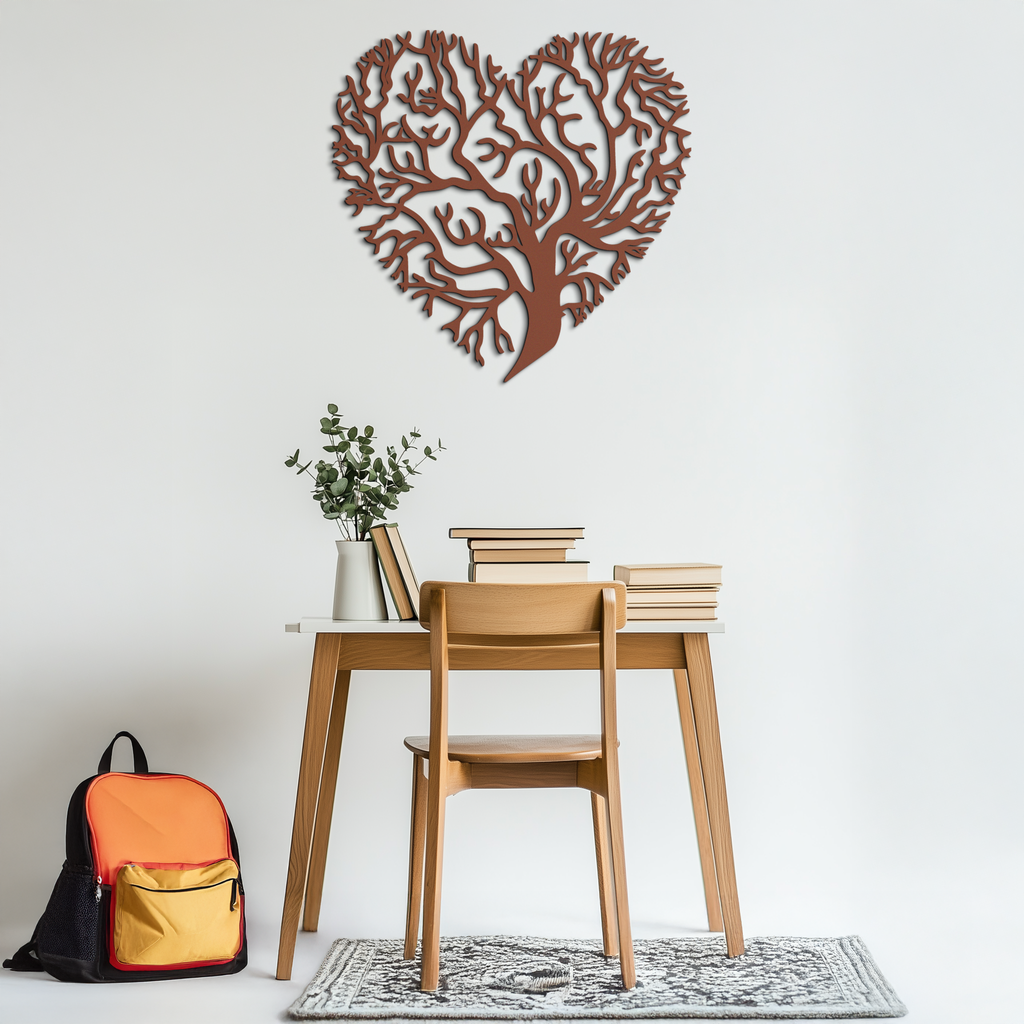 Heart Tree Metal Wall Art – Nature & Love-Inspired Decor - KAF211