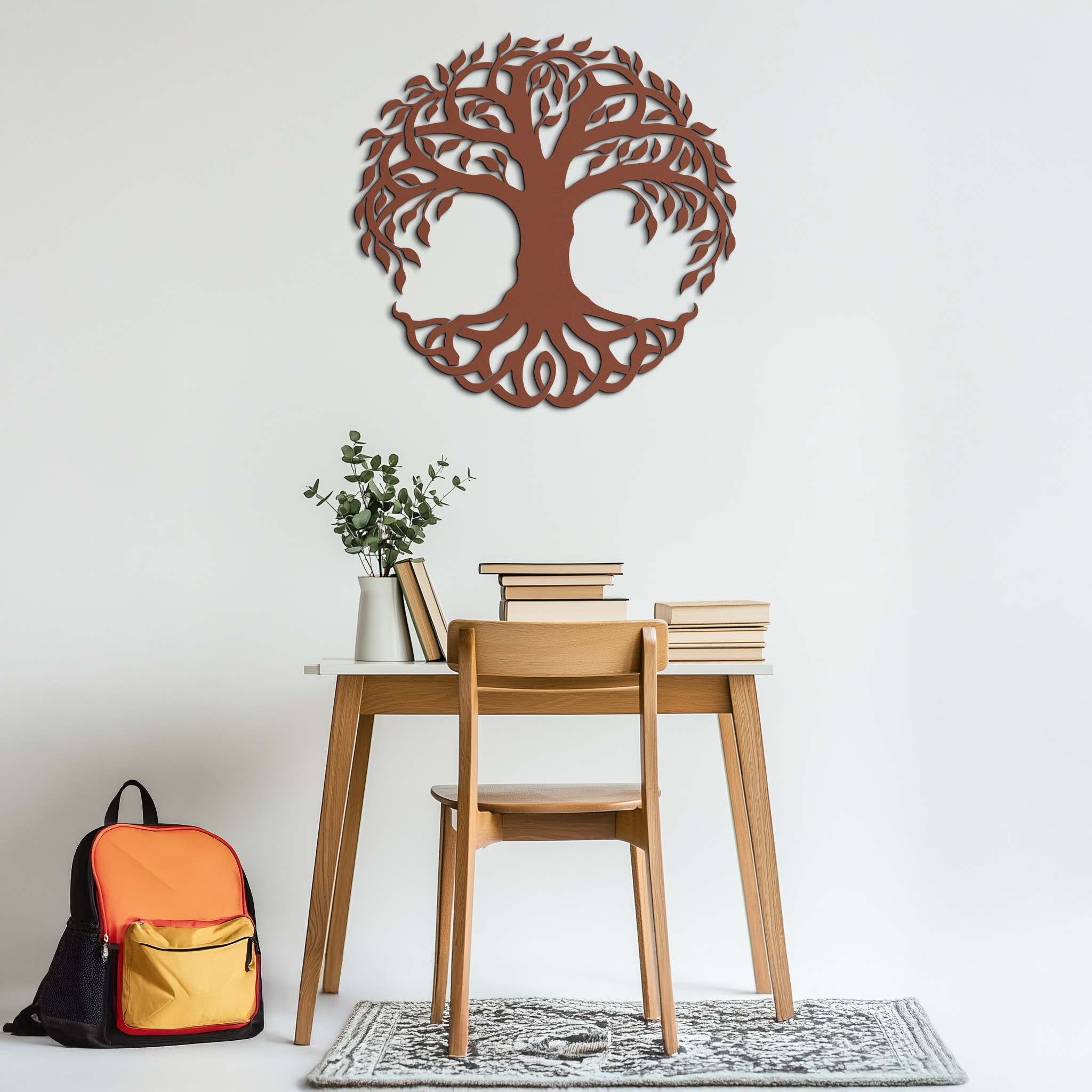 Tree of Life Metal Wall Art – Round Nature-Inspired Decor - KAF220