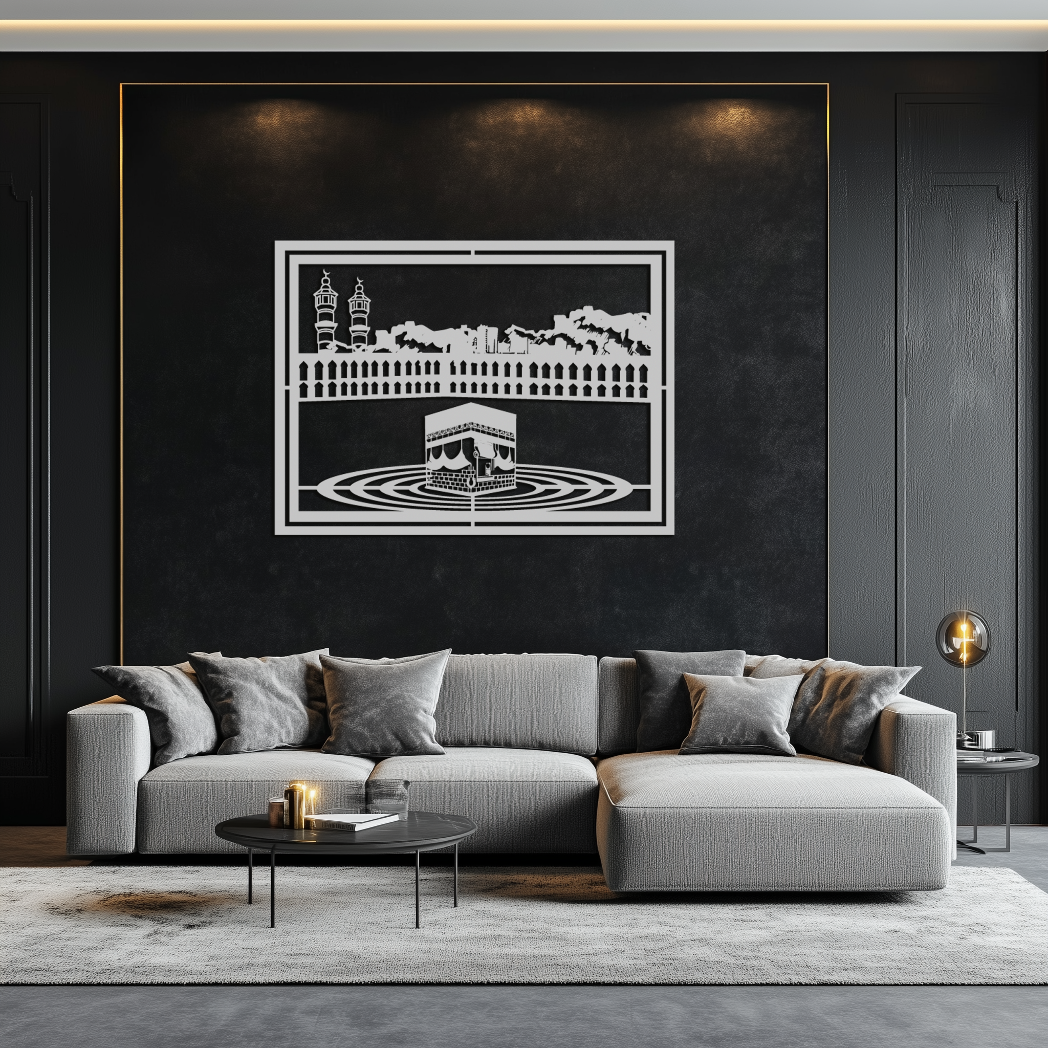 Kaaba Metal Wall Art - Sacred Islamic Wall Decor - KAF232