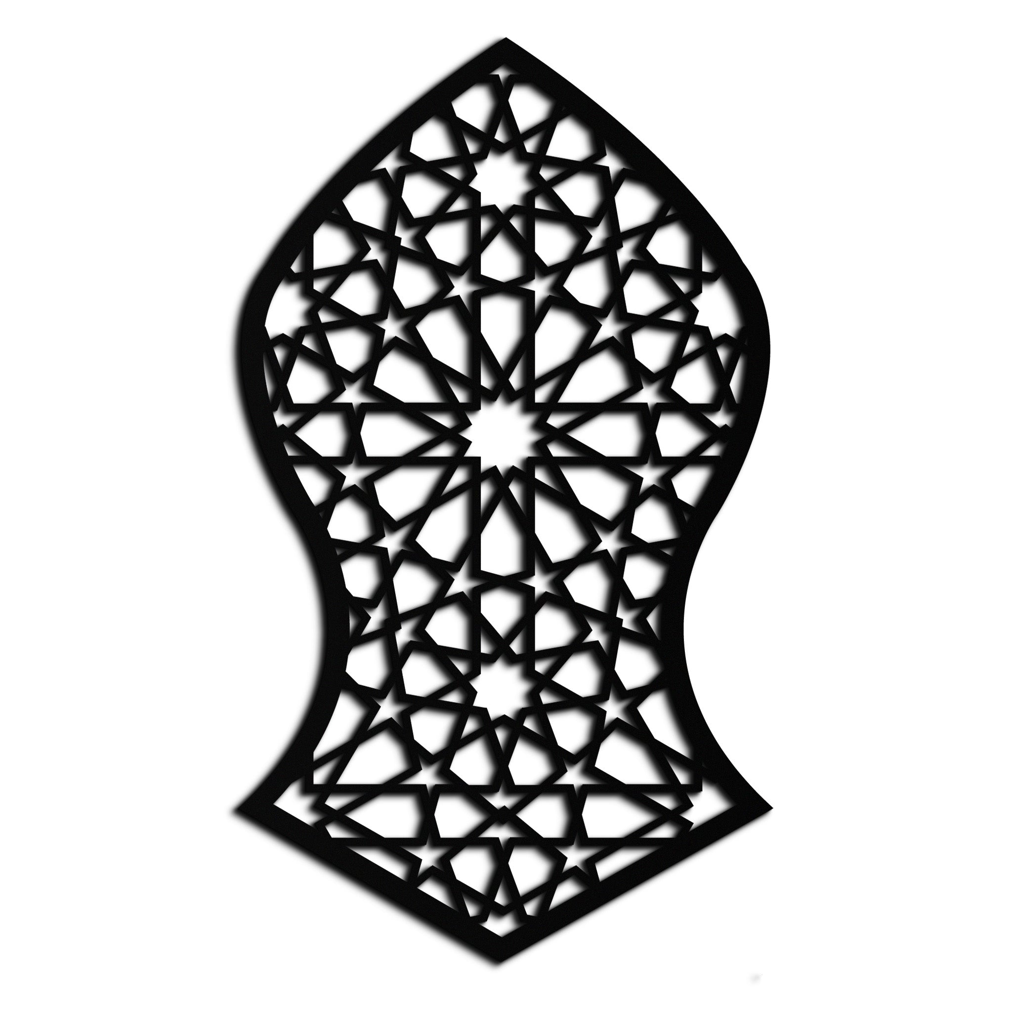 Seljuk Pattern Metal Wall Art – Timeless Geometric Elegance - KAF245
