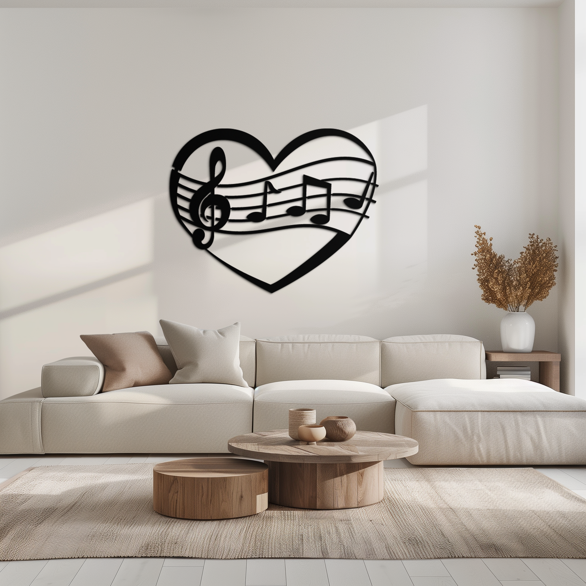 Musical Heart Metal Wall Art - Music Lover’s Home Decor- KAF256