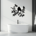 Love Birds Metal Wall Art - Romantic Silhouette Decor- KAF284