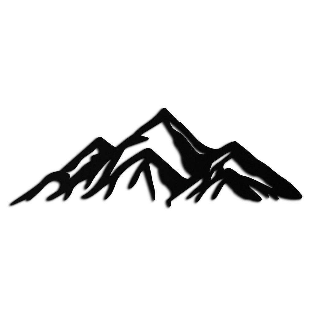 Mountain Metal Wall Art - Majestic Peak Silhouette Decor- KAF286