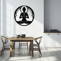 Yoga Silhouette Metal Wall Art – Meditative Zen Pose Decor for Mindful Spaces- KAF378