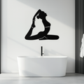 Kapotasana Pose Silhouette Metal Wall Art – Yoga-Inspired Minimalist Decor- KAF384