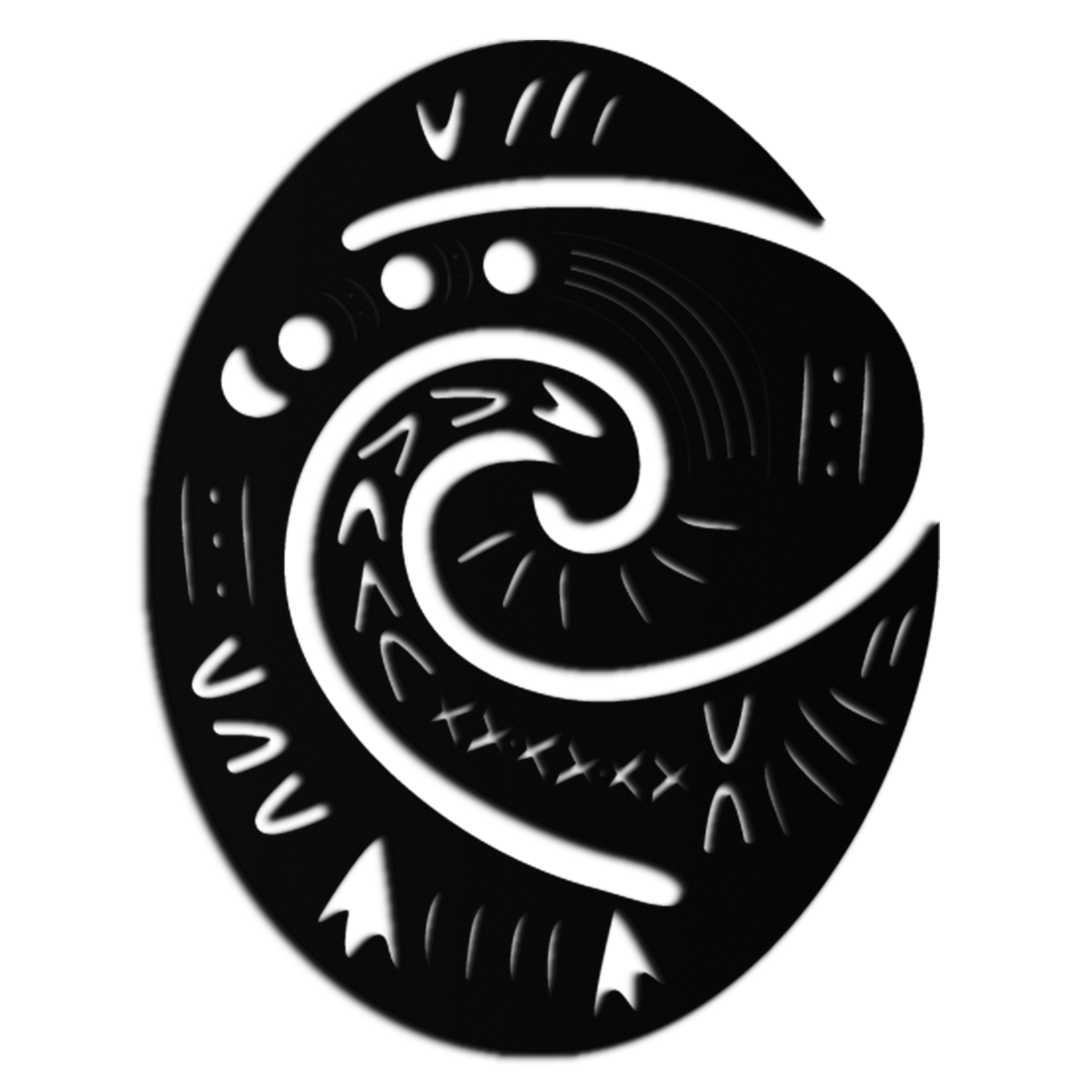Te Fiti’s Heart  Metal Wall Art – Polynesian Spiral Symbol Decor for Home- KAF406