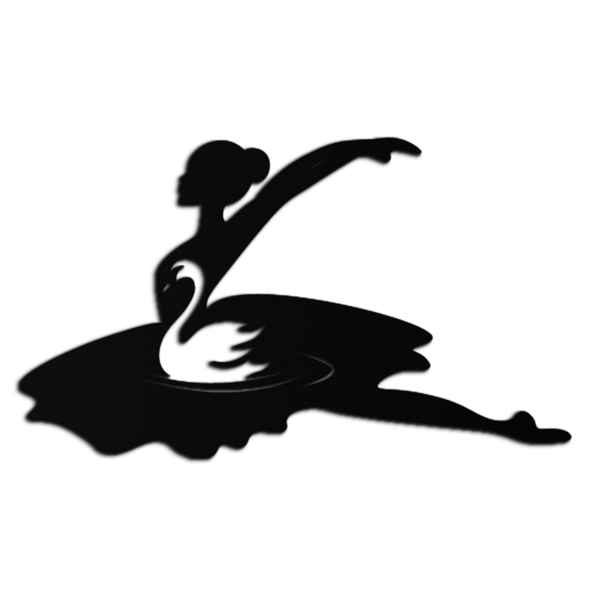 Ballet Dancer with Swan Silhouette Metal Wall Art – Elegant Black Steel Decor for Ballet Studios, Bedrooms, and Living Spaces- KAF466