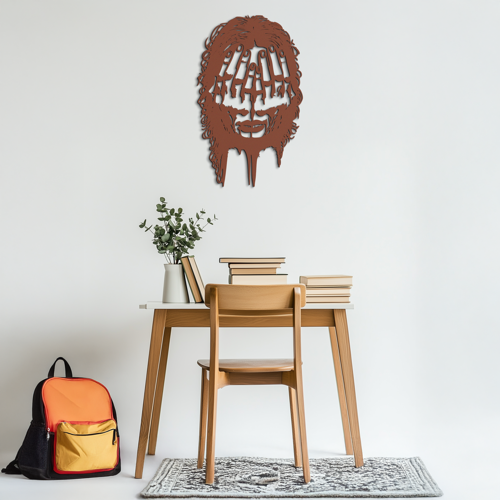 Schizophrenia Metal Wall Art - Dual Expression Steel Silhouette Decor- KAF473