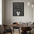 Confident Woman Metal Wall Art - Elegant Female Face Steel Silhouette- KAF476