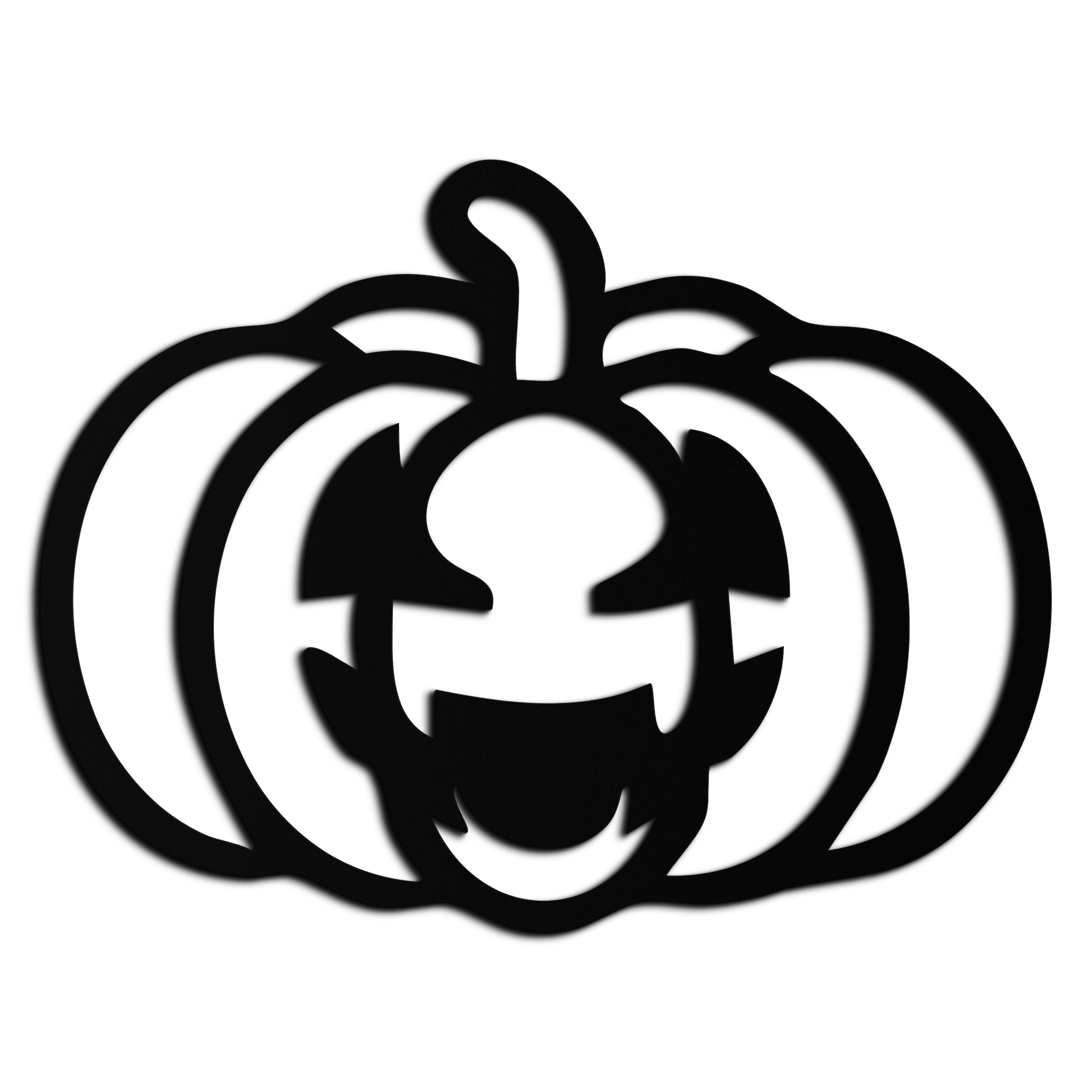 Pumpkin Halloween Metal Wall Art – Spooky Jack O'Lantern Black Decor- KAF500