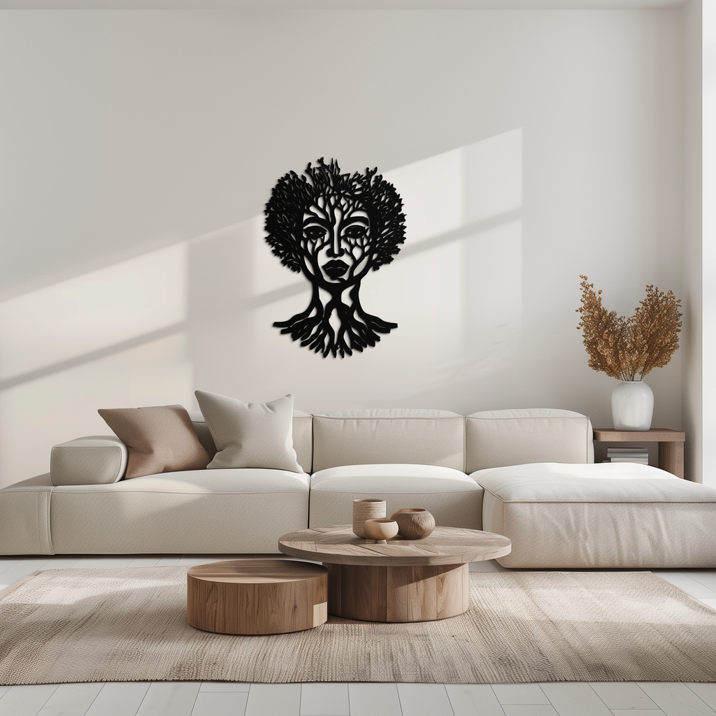Monstera Leaf Trio Metal Wall Art – Modern Botanical Black Wall Decor- KAF554