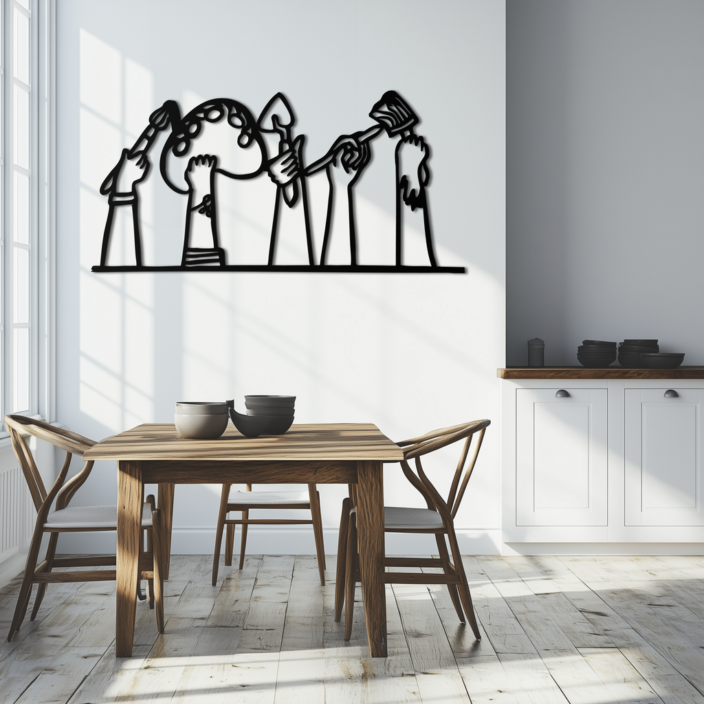 Paint Brushes Metal Wall Art – Creative Studio Decor for Artists and Art Lovers- KAF652