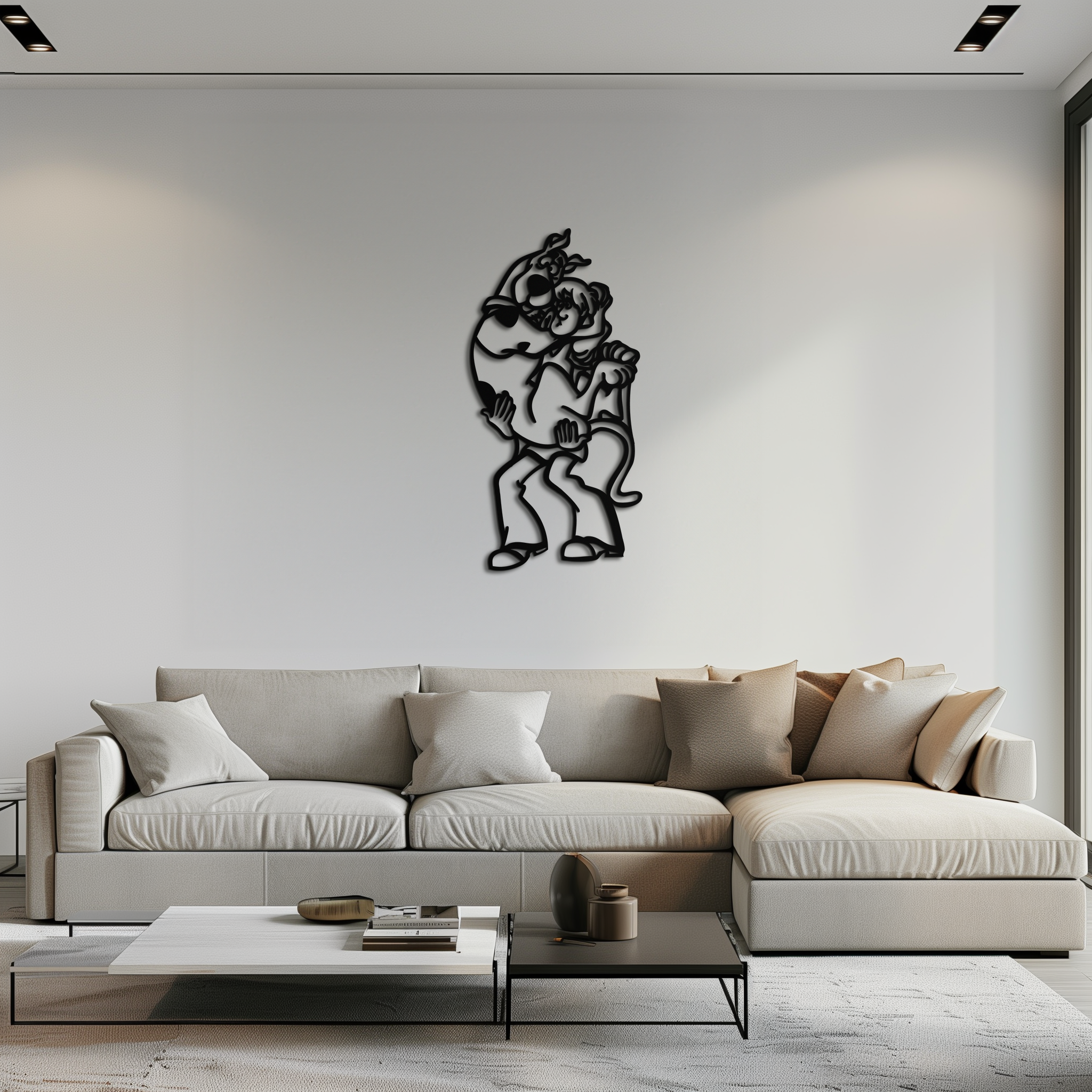 Shaggy Metal Wall Art – Scooby-Doo-Inspired Silhouette for Cartoon Fans- KAF656