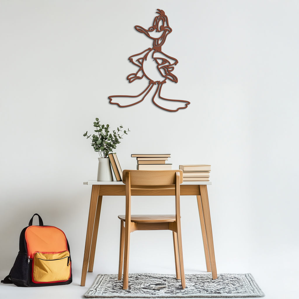 Daffy Duck Metal Wall Art – Classic Cartoon Character Silhouette for Fans- KAF663