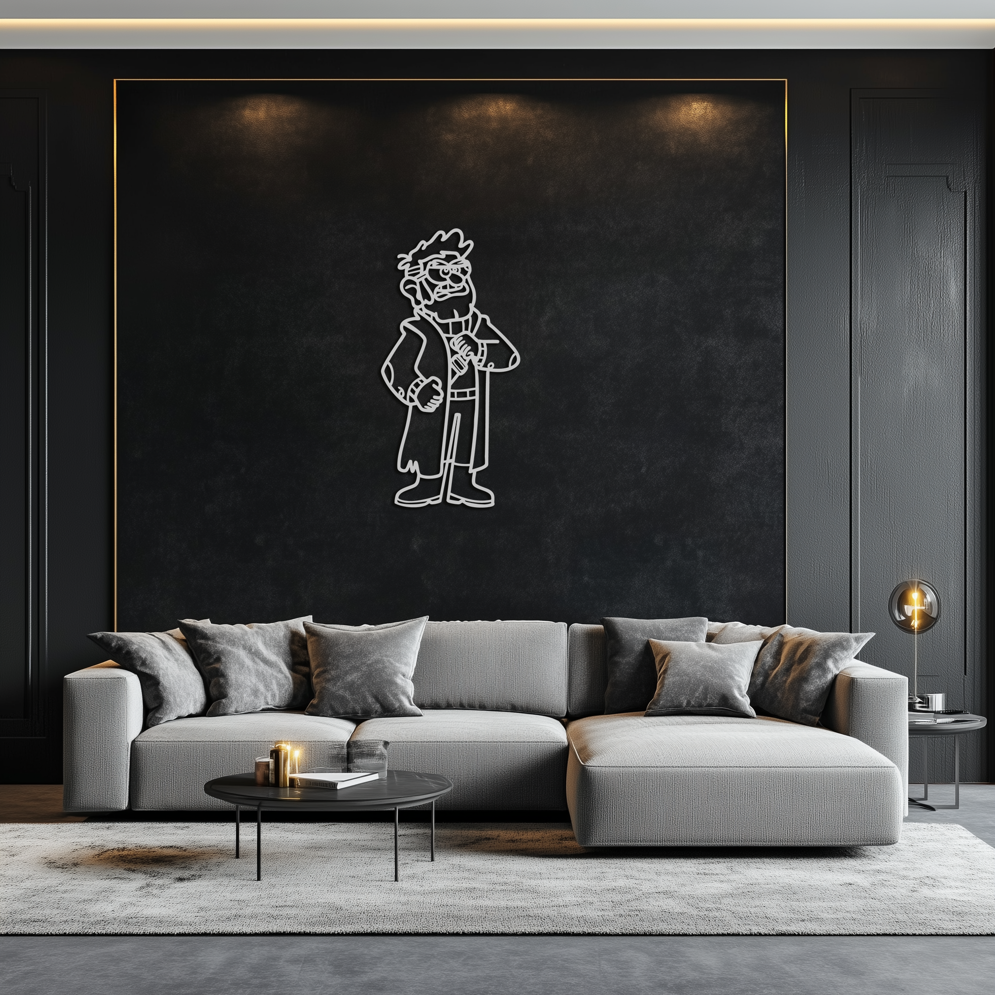 Stanford Pines Metal Wall Art – Gravity Falls-Inspired Silhouette for Fans- KAF664