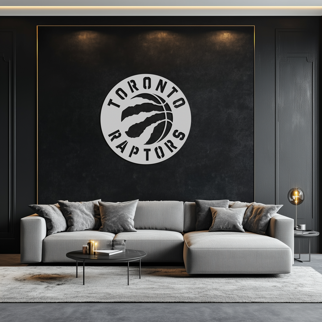 Toronto Raptors Logo Metal Wall Art – Bold Basketball Emblem for Sports Fans- KAF678