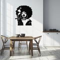 Afro Woman Smoking Silhouette Metal Wall Art – Bold Statement Decor- KAF701