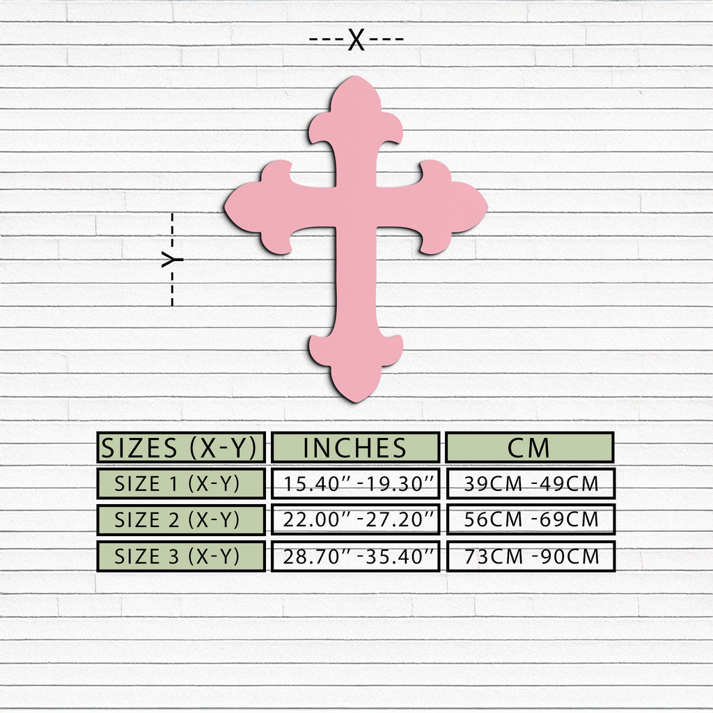 Classic Cross Silhouette Metal Wall Art – Timeless Religious Decor - KAFGP035
