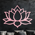 Lotus Flower Silhouette Metal Wall Art – Spiritual Nature-Inspired Design - KAFGP052