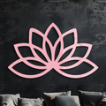 Minimal Lotus Silhouette Metal Wall Art – Elegant Flower Design - KAFGP054