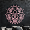 Mandala Silhouette Metal Wall Art – Intricate Sacred Geometry Design - KAFGP058