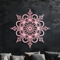 Mandala Silhouette Metal Wall Art – Sacred Geometry Flower Design - KAFGP060