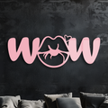 Wow Face Expression Metal Wall Art – Modern Typography Design - KAFGP113