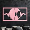 Pink Vinyl Record Soundwave Metal Wall Art – Music Inspired Modern Decor - KAFGP157