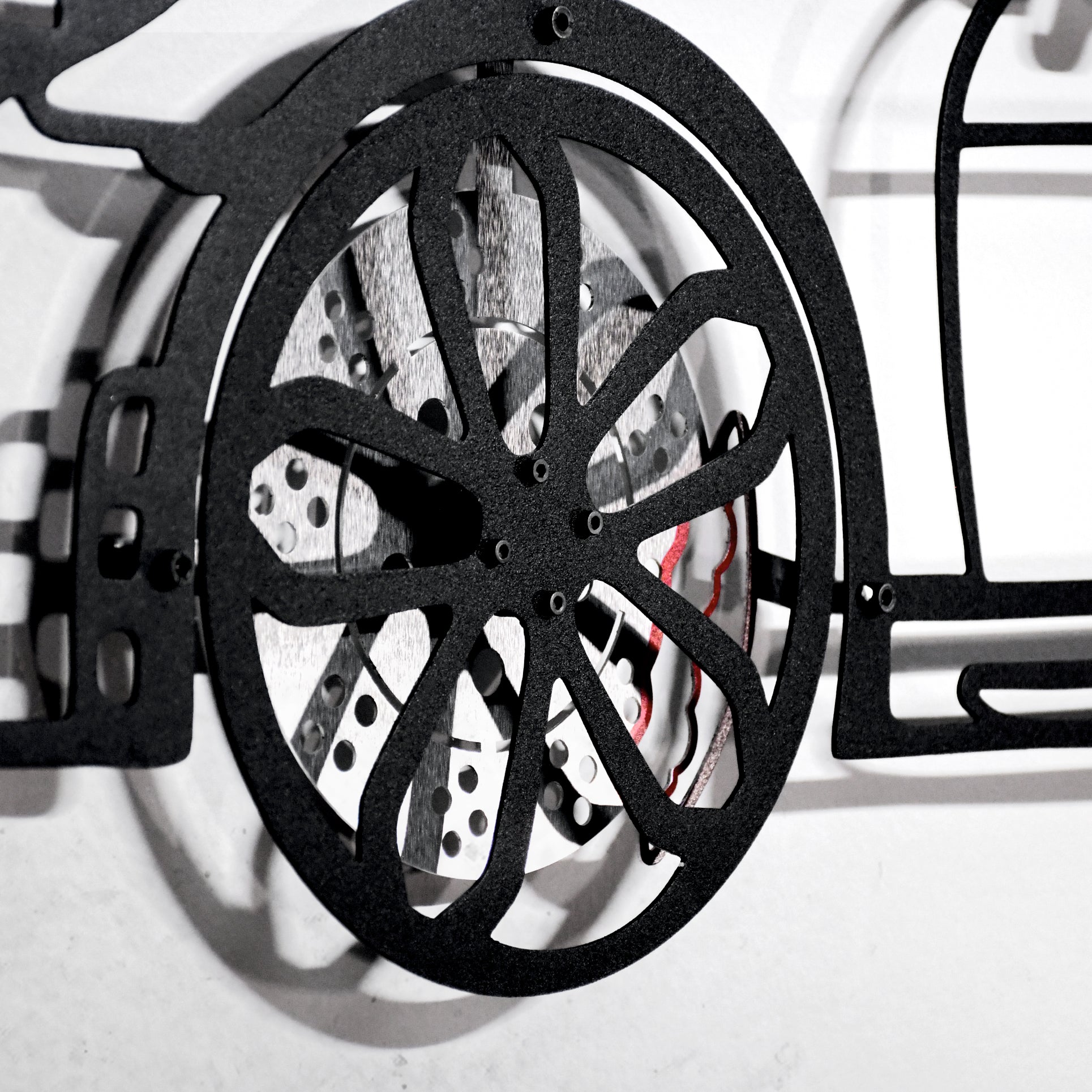 2020 Porsche Cayman GT4 Wall Art – Steel Silhouette with Spinning Wheels-KAFMEKA007