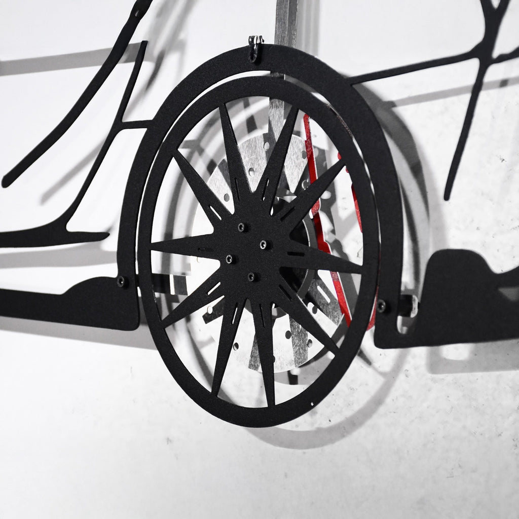 Toyota Supra MK5 Wall Art – Modern JDM Steel Silhouette with Spinning Wheels-KAFMEKA044