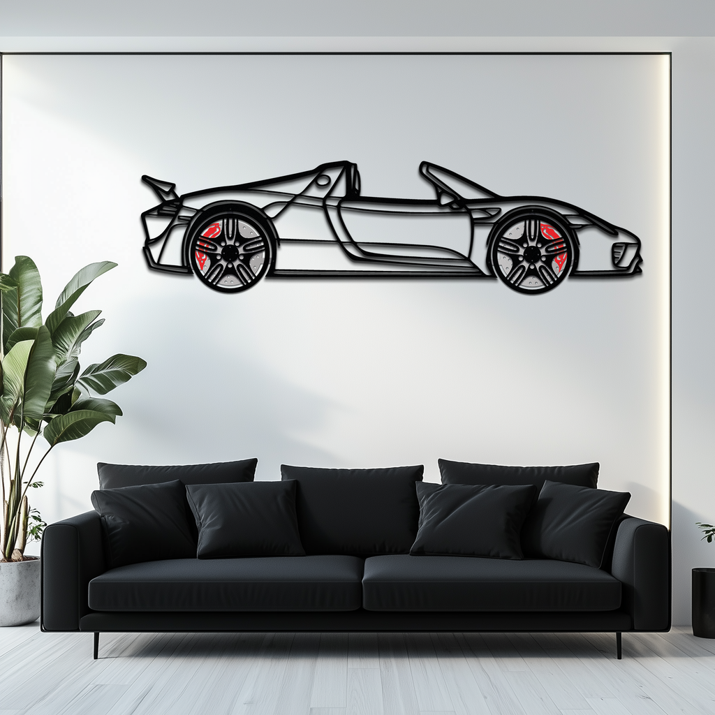 Porsche 918 Spyder Silhouette Metal Wall Art – Hybrid Hypercar Decor with Rotating Wheels ⚡🏁,KAFMEKA061
