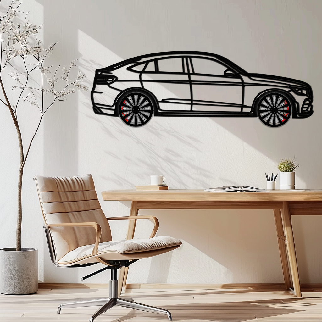 Mercedes GLC Coupe Metal Wall Art – Rotating Wheels Edition | Luxury AMG-Inspired Garage & Home Decor -KAFMEKA081