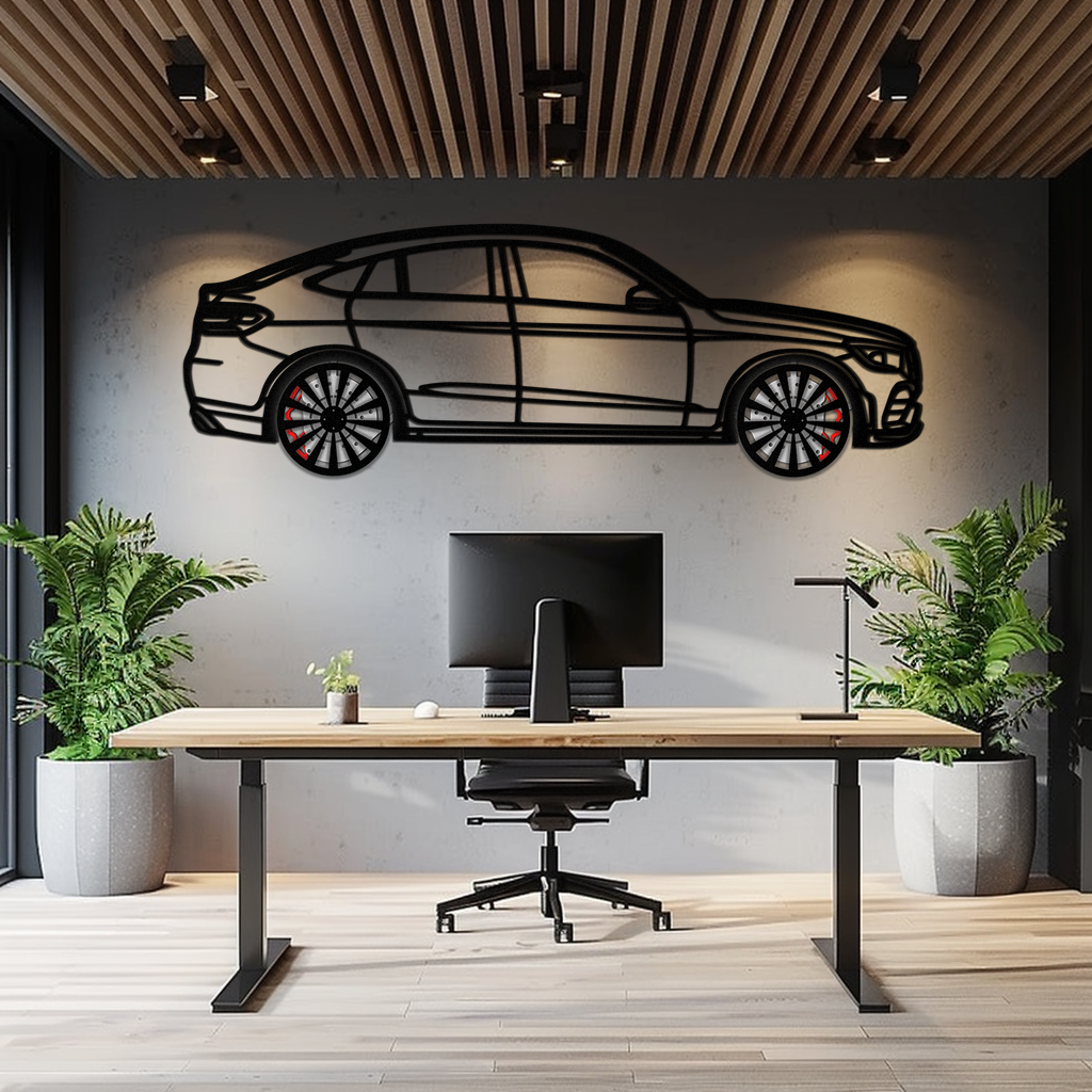 Mercedes GLC Coupe Metal Wall Art – Rotating Wheels Edition | Luxury AMG-Inspired Garage & Home Decor -KAFMEKA081