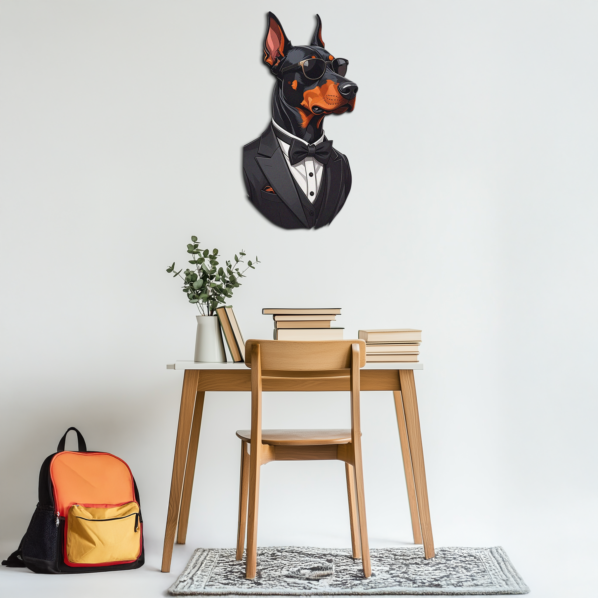 Gentleman Doberman Metal Wall Art – Cool Dog UV Decor-KAFUVM005