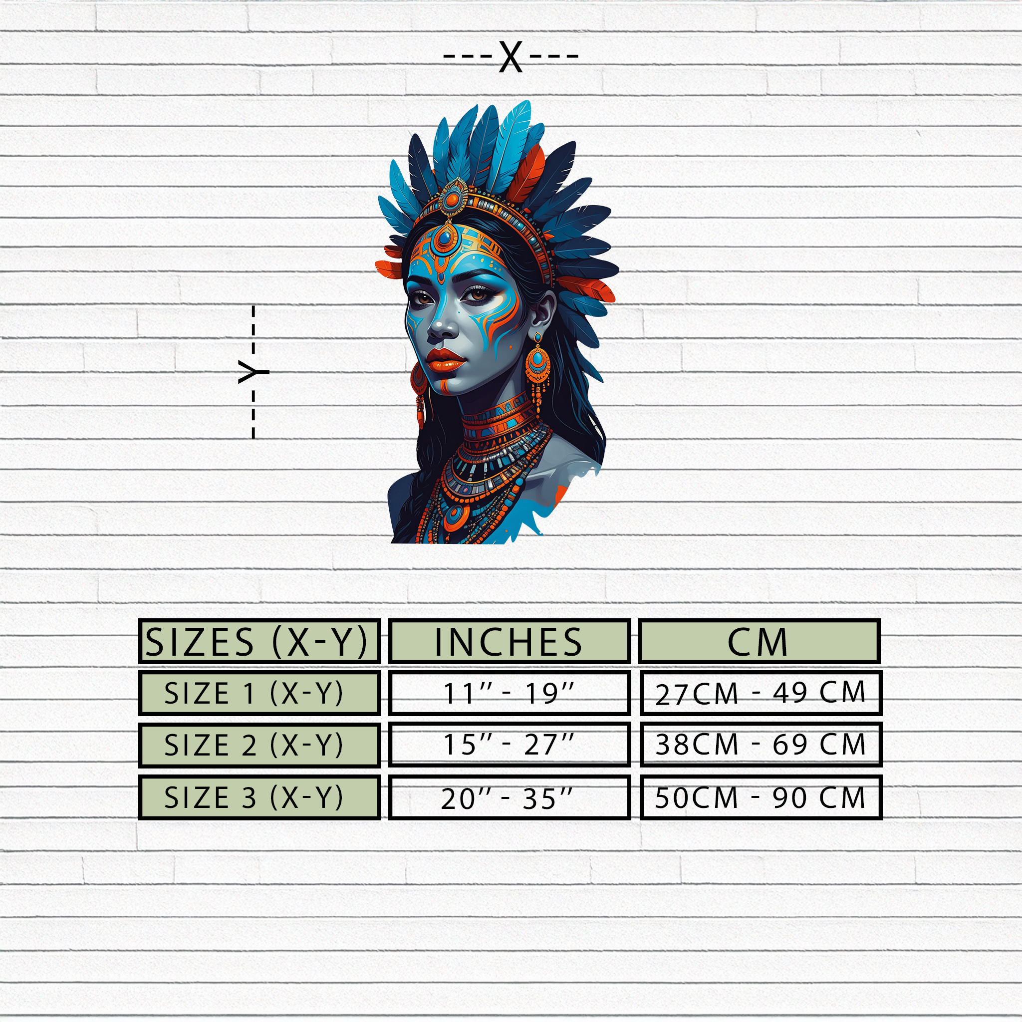 Tribal Blue Goddess Metal Wall Art – Ethnic Spirit Decor-KAFUVM021