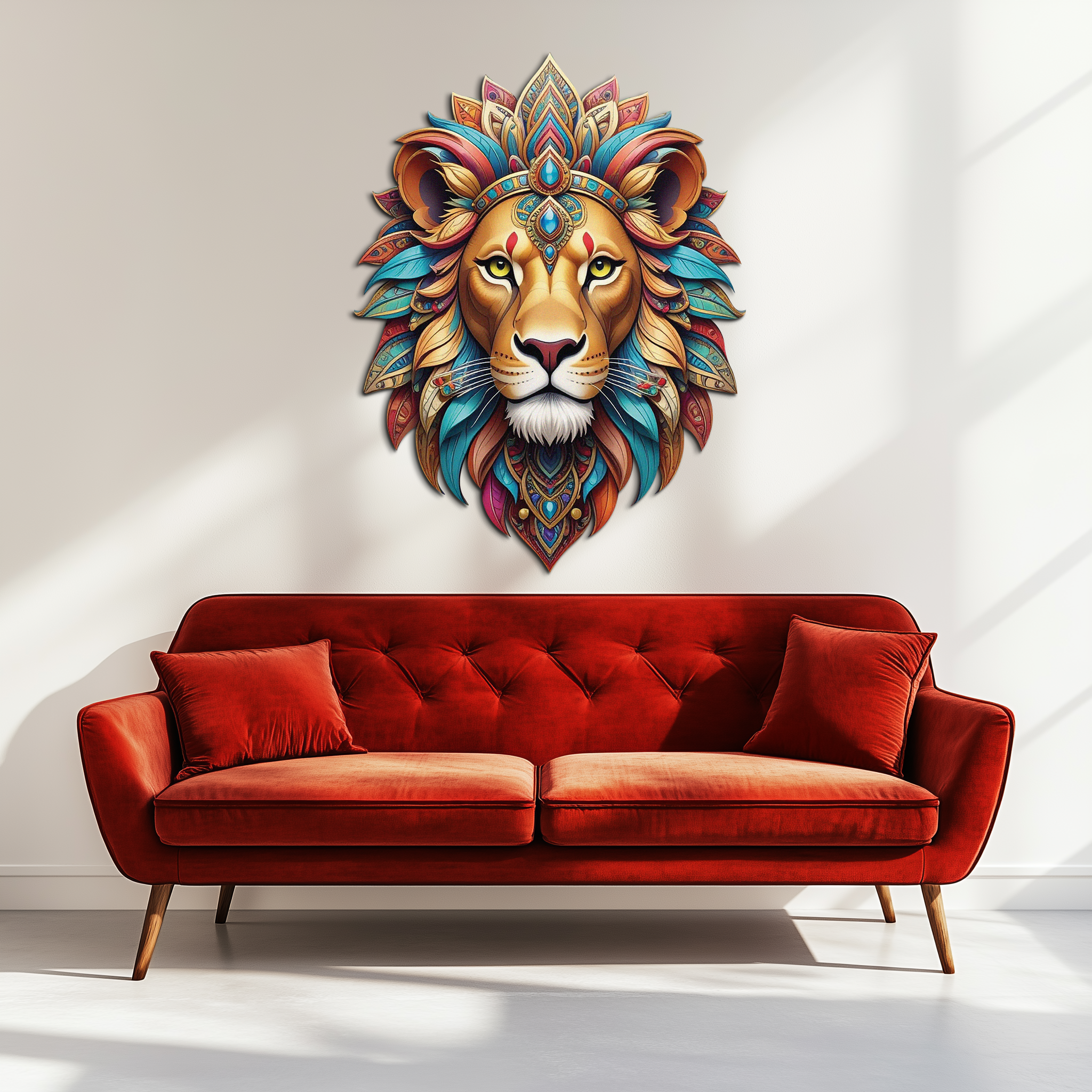 Regal Lion Metal Wall Art – Tribal Vibes, Fierce Style-KAFUVM029
