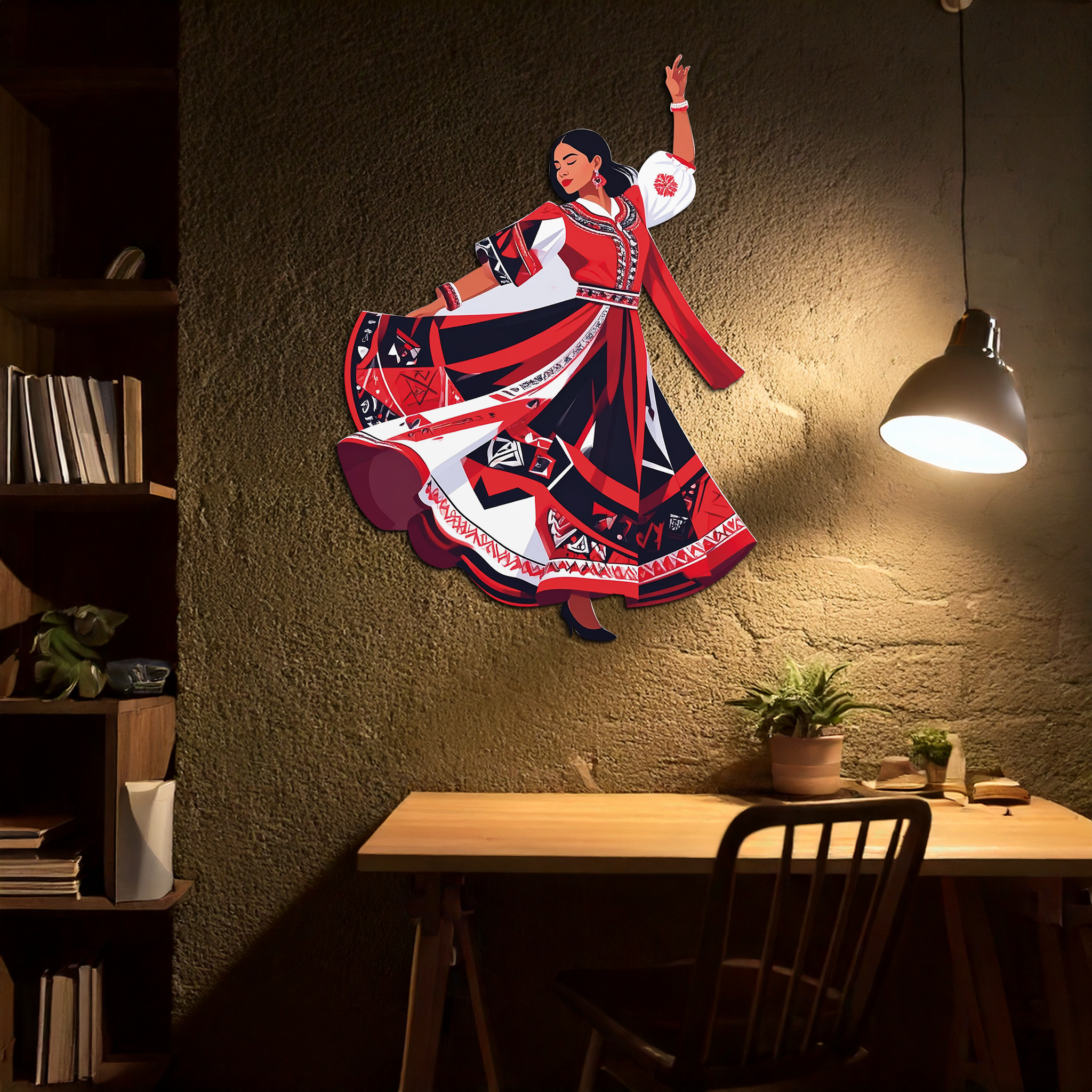 Dancing Woman Metal Wall Art – Bold & Cultural Decor-KAFUVM031
