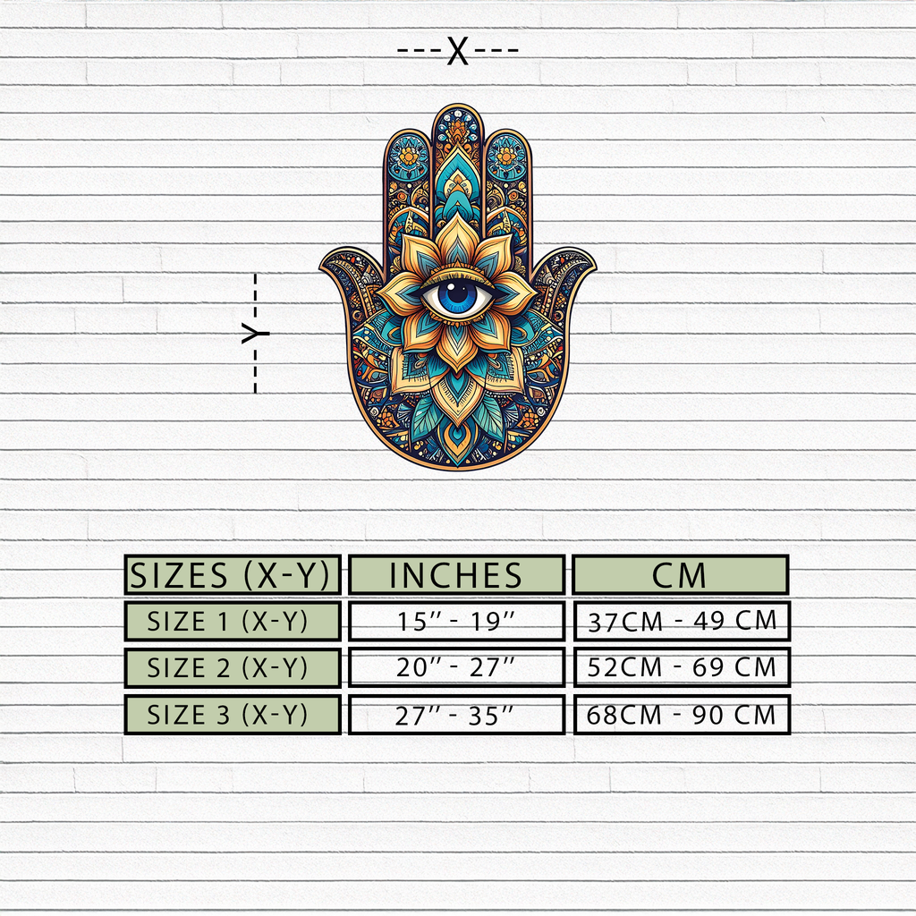 Hamsa Eye Wall Art – Boho Evil Eye Metal Decor-KAFUVM036