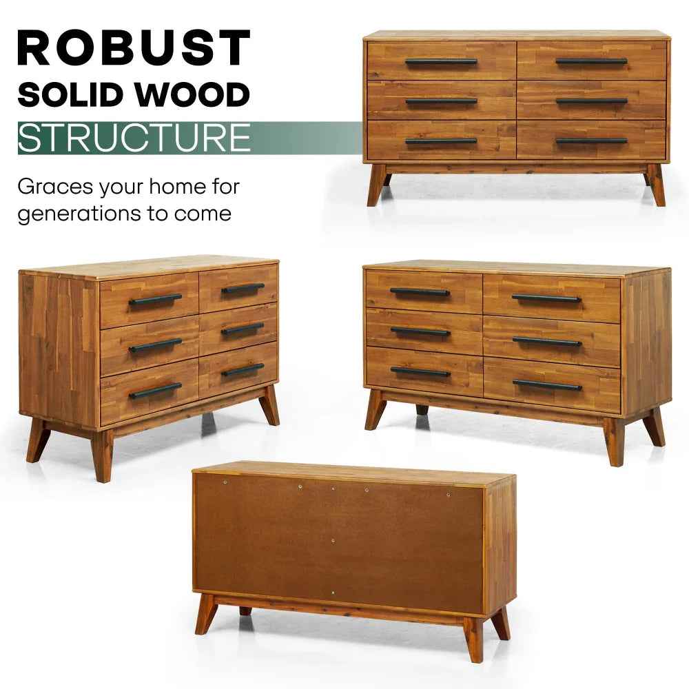 Acacia Legacy Solid Wood Dresser for Timeless Elegance and Durability