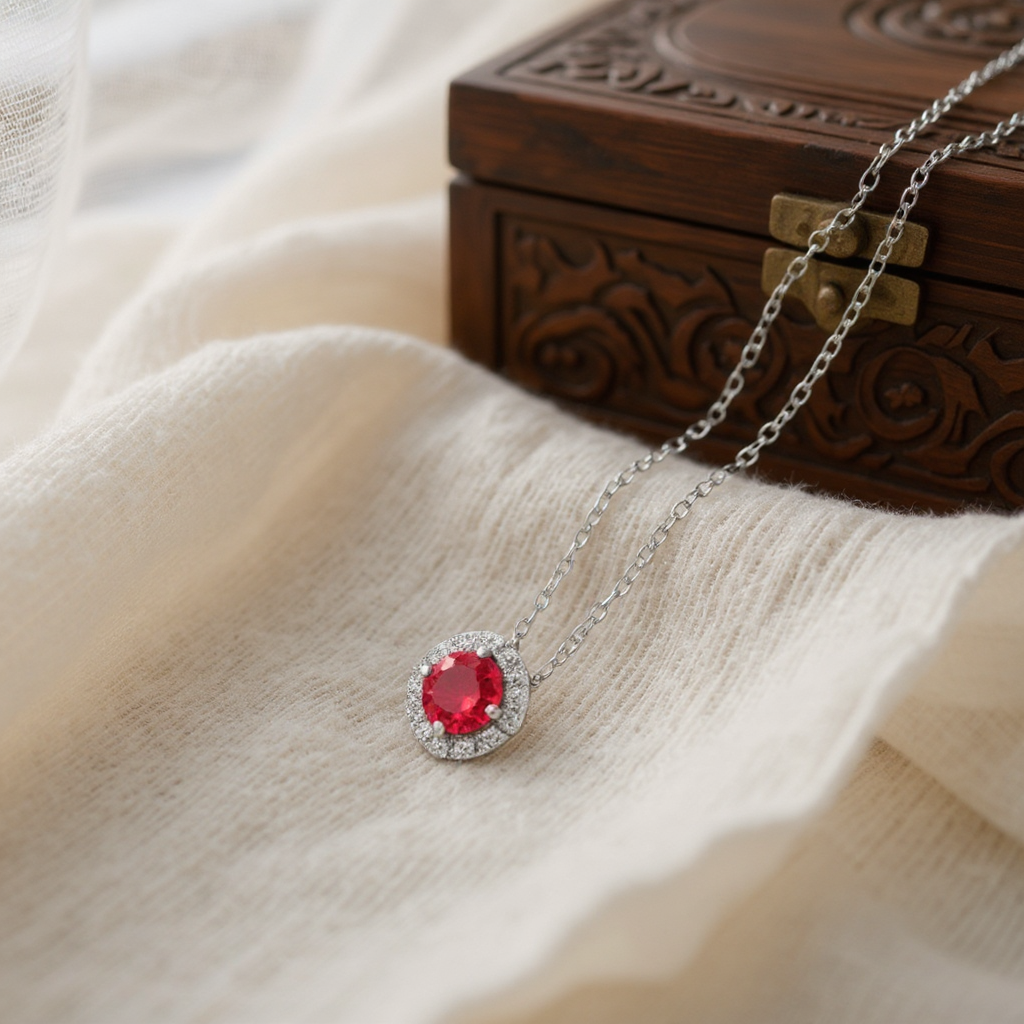 "Endless Love Collection" 14k Gold w/ Diamond Halo Portuguese Cut Cremation Pendant 5.5mm w/chain
