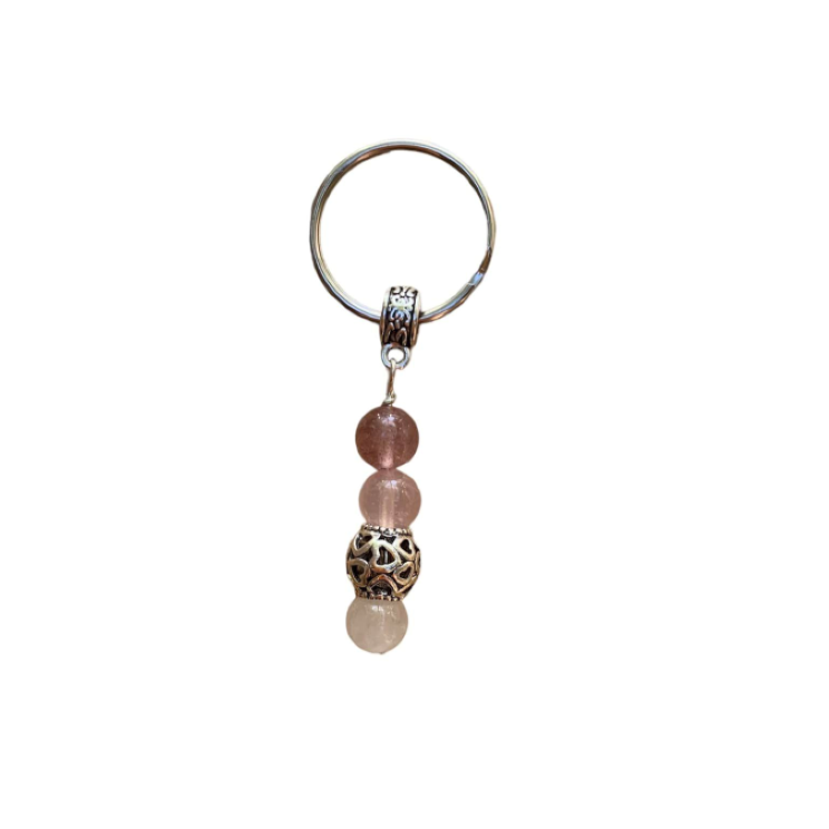 Love Crystal Beaded Key Chain