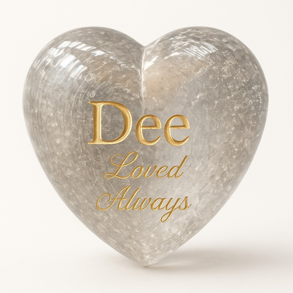 "Companion Touchstone" Cremation Heart Appr. 1 ½" X 1 ½" X ¾" Thick
