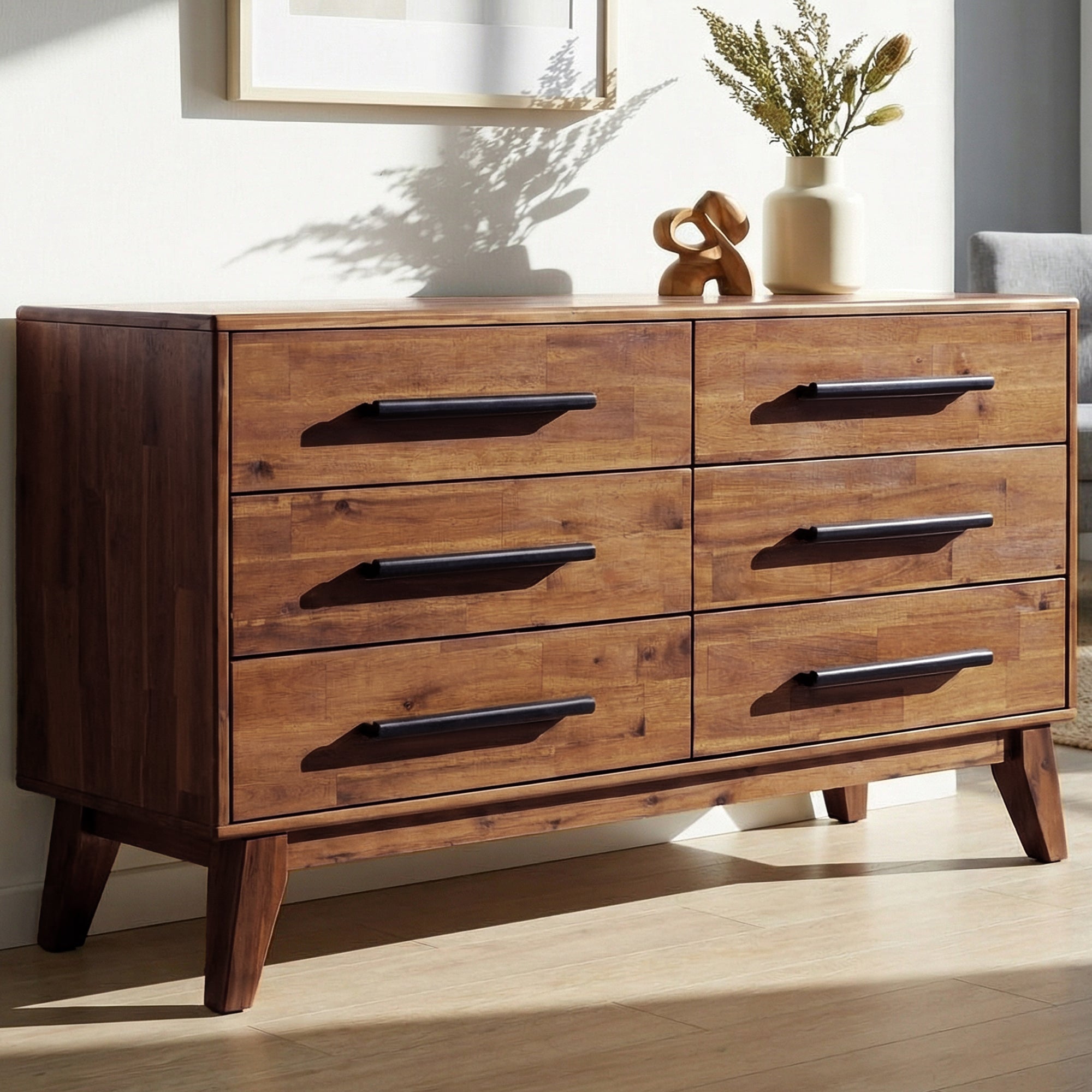 Acacia Legacy Solid Wood Dresser for Timeless Elegance and Durability