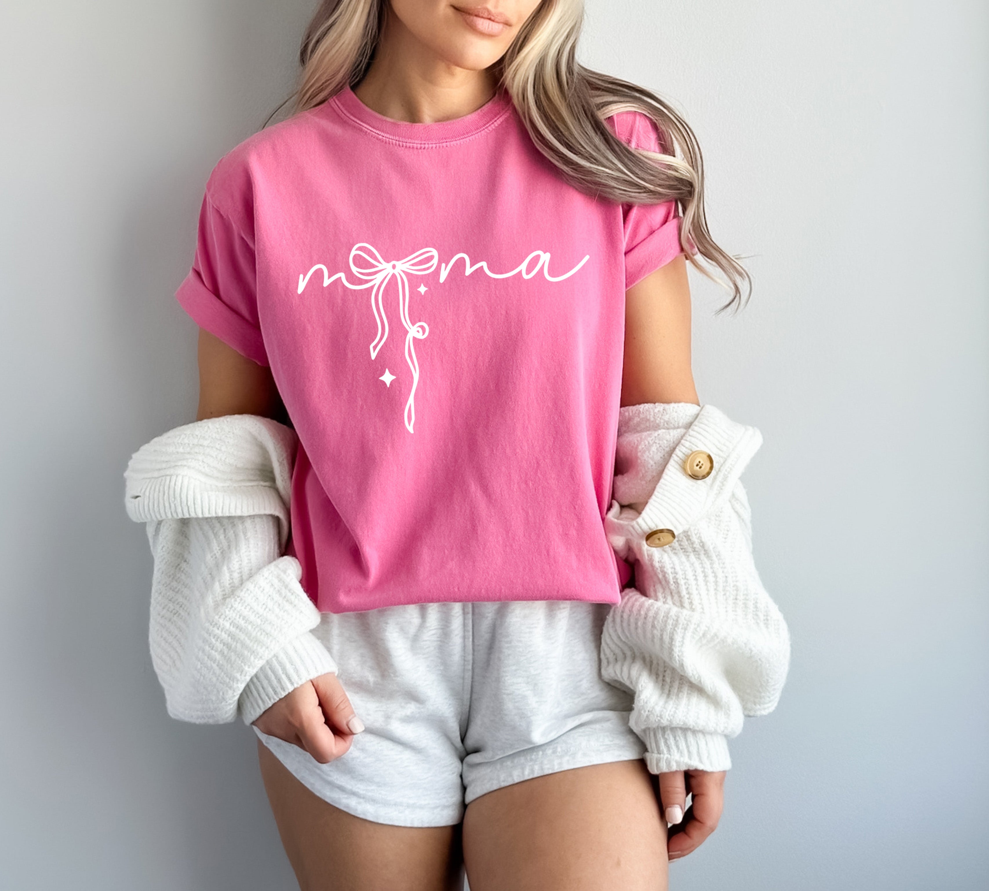 Mama Ribbon Comfort Colors T Shirt